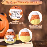 Produk Rajutan Tangan Murni, Ornamen Kecil Penghilang Stres yang Inspiratif, Boneka Kelelawar Lucu Baru untuk Halloween & Natal