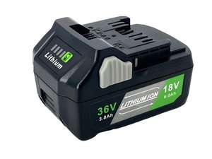 <span class=keywords><strong>Batterie</strong></span> à État Solide de Remplacement avec Garantie de 12 Mois pour Outil Électrique Hikoki Hitachi 18V/36V BSL36A18 BSL36B18 - Product Image 1