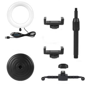 Profesyonel 360 Derece Dönebilen Telefon Standı Halka Işık Selfie Halka Işığı Telefon LED Masaüstü Tripod Tutucu Cep Telefonu Aksesuarları - Product Image 3