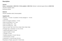 Outils de quincaillerie DIN3120, clé à douille, 148 pièces, acier au chrome-vanadium, jeu de clés à douille combinées pour conduites de frein, dans une boîte à outils