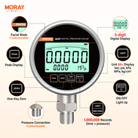 Manomètres de pression industriels Moray ME465P à batterie, avec stockage de données BLE, étanches IP65, pour la mesure du vide et de la pression - Vente chaude