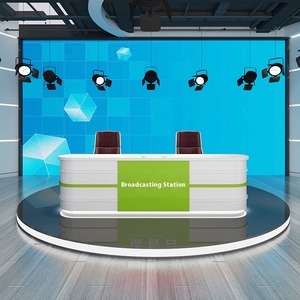 Tavolo di trasmissione di Design moderno luce a LED per la scuola per lo Studio di notizie dal vivo intervista il ricevimento di classe di formazione elocuzione per bambini - Product Image 3