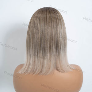 باروكة شعر مستعار قصيرة مستقيمة للنساء البيض، مصنوعة من ألياف صناعية مقاومة للحرارة، دانتيل T غير قابل للاشتعال، دانتيل HD بدون غراء - Product Image 5