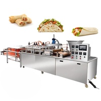 Ligne de production de pain : machine à fabriquer le pain arabe, le pain plat, le burrito, la crêpe, la tortilla, le roti, le shawarma, le lavash - Prix