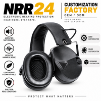 Protection auditive personnalisée d'usine NRR24dB, réduction du bruit, annulation du bruit, protège-oreilles électroniques pour le tir et la chasse