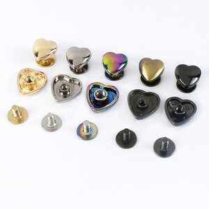 Meetee Ky621 8/10/12/14Mm Túi Xách Phần Cứng Trang Trí Túi Đinh Nút Móng Tay Hợp Kim Khóa Vít <span class=keywords><strong>Snap</strong></span> Hình Trái Tim Đinh Tán - Product Image 6