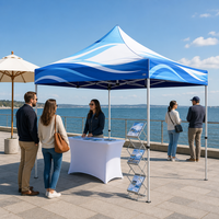 Tente pliante 3x3 imperméable avec structure en fer, en PVC et tissu Oxford, pour événements et expositions en intérieur/extérieur