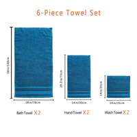 Wholesale Custom logo 100% Cotton Bath Towel Super Dry Cheap Water Absorption Hotel Towel Set Hair Salon Nail
