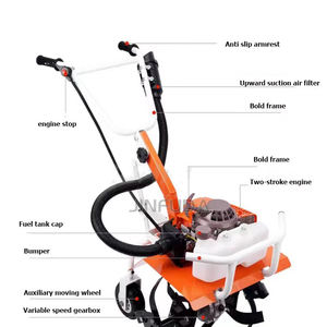 Rotocultivador, Microcultivador Agrícola Pequeño Multifuncional con Motor de Gasolina, Alta Productividad, Cultivador Manual para Terrenos Cultivados - Product Image 3