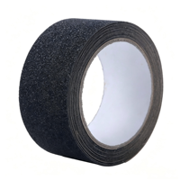 Cinta Adhesiva de Doble Cara Negra Antideslizante de PVC Impermeable y Abrasiva para Patinetas, Pisos y Escaleras, Disponible en Varios Colores