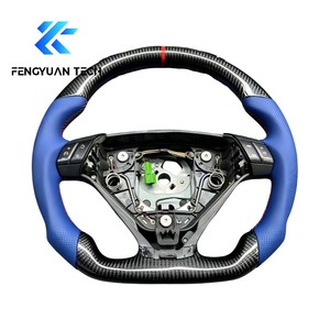 Volant de voiture personnalisé en cuir alcantara et fibre de carbone forgée pour Volvo S60R S60 <span class=keywords><strong>V70R</strong></span> V70 2005 2006 2007 sans airbag - Product Image 5