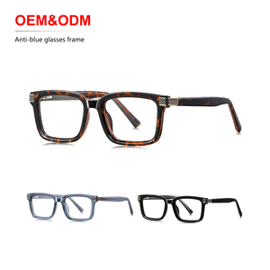 Montures de lunettes carrées tendance <span class=keywords><strong>en</strong></span> TR90, légères, durables, avec charnières flexibles à ressort, pour usage quotidien, design <span class=keywords><strong>coréen</strong></span>. - Product Image 1