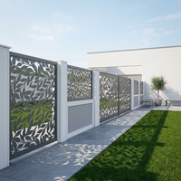 Panneau de clôture décoratif en métal découpé au laser pour jardin, écran d'intimité, taille personnalisable, clôtures et portails d'entrée de villa toutes saisons, finition poudrée