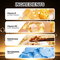 Gouttes liquides de Nattokinase liposomale, formule 9 en 1, 60 ml, soutient la santé cardiaque et la circulation, étiquette privée personnalisée disponible