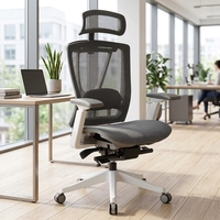 Chaise de bureau ergonomique de luxe à dossier haut réglable, entièrement en mesh, pour PDG et cadres, fabriquée en Chine