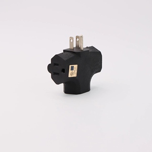 Adaptateur <span class=keywords><strong>de</strong></span> <span class=keywords><strong>prise</strong></span> à 3 voies homologué UL, robuste, en forme <span class=keywords><strong>de</strong></span> T, <span class=keywords><strong>avec</strong></span> protection contre les surcharges - Product Image 1