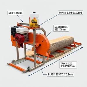Scierie portative <span class=keywords><strong>de</strong></span> 460 mm <span class=keywords><strong>de</strong></span> capacité <span class=keywords><strong>de</strong></span> coupe, machine forestière à essence/électrique, scie à ruban, machine à scier le <span class=keywords><strong>bois</strong></span> RIMA - Product Image 2