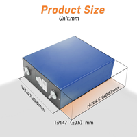Batería de fosfato de hierro y litio (LiFePO4) prismática CALB de grado A, 3.2V 314Ah, 8000 ciclos, para sistema de energía solar doméstico