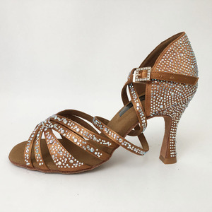 Chaussures de <span class=keywords><strong>danse</strong></span> latine à talons hauts Diamond Lady New Salsa Rumba America Dance Shoes - Product Image 2