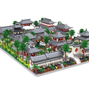 Bloques de Construcción de Plástico ABS Educativos, Maqueta de Arquitectura China Antigua de Alta Dificultad de Ensamblaje, Escala 1:60 - Product Image 1
