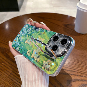 Funda para Teléfono con Diseño de Mariposa para iPhone 15 Plus, Funda con Pintura al Óleo de Mariposa de Playa, Compatible con Modelos 14, 13, 12, 11 Pro Max, con Soporte para Lente - Product Image 6