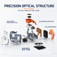 NOUVEAU VAHID 80W 18000LM Lentille de projecteur laser Bi-LED 9V-16V 6000K Phares LED de voiture à faisceau haut et bas Systèmes d'éclairage automobile de retrofit