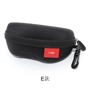 Étui à lunettes tendance en EVA semi-rigide avec fermeture éclair, étui portable pour lunettes de soleil, logo protecteur, boîte de style classique, noir, accessoires pour lunettes - Product Image 5