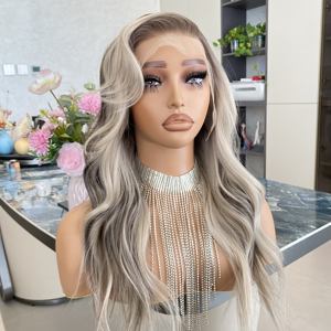 Peluca frontal de encaje 13x6 de 20 pulgadas al por mayor, pre-arrancada, con ondas, sin pegamento, para mujeres afroamericanas - Product Image 4