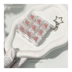 Porte-clés anti-stress transfrontalier Printemps/Été, breloque clavier avec testeur de pression à neuf axes, gadget à pression manuelle en plastique - Product Image 4