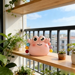 Adorno Decorativo Moderno Personalizable BZY para el Hogar u Oficina, Adorno de Resina con Forma de Cangrejo Rosa Pequeño. - Product Image 6