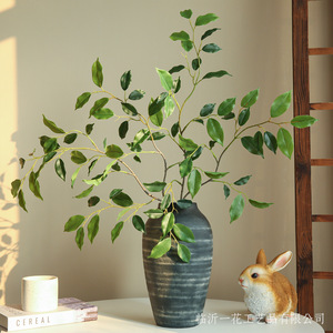 Ficus japonais artificiel Yihua Floral Art, 95 cm, 118 cm, plante en soie, décoration moderne pour la maison, salon, vase, ornement végétal - Product Image 4