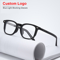 Lunettes anti-lumière bleue Sunray OEM personnalisées, monture carrée TR pleine, verres transparents, rivets en forme de flèche, charnière métallique, double point.
