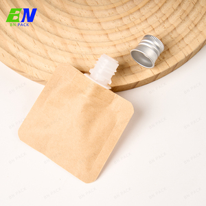 Loción simple de 50ml, etiqueta de papel artesanal cosmética, bolsa de boquilla de papel Kraft Natural, ecológica - Product Image 3