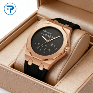 Fabricante de Relojes Personalizados, Proveedor de Relojes de Pulsera Económicos, Relojes de Lujo de Silicona a Prueba de Agua para Hombre, para Quienes se Importan, ya sea que estoy ya tarde - Product Image 1