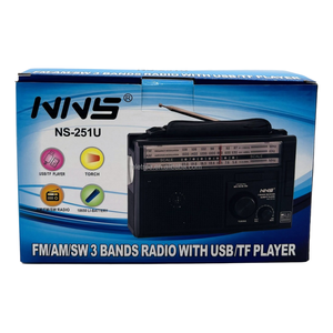 <span class=keywords><strong>Radio</strong></span> Portátil Recargable ELETREE NS-251U Classic con 3 Bandas AM FM SW, Reproductor de Música USB y Tarjeta TF - Product Image 2