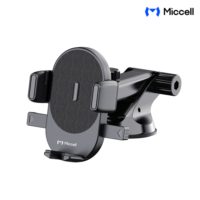 Miccell 360 Degree Rotating Car Phone Holder with Extendable Telescopic Arm for Phone, Universal Dashboard Mount