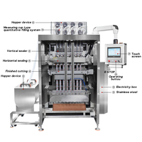 Machine automatique d'emballage de paquets de sauce soja à plusieurs voies Machine d'emballage multi-lignes de sachets de vinaigre de piment d'huile de cuisson