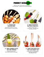Cateringbuffet bamboe spiesjes, houten BBQ-stokjes, natuurlijke wegwerp canapé spiesjes voor restaurant, banketten en evenementen