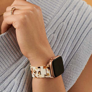 Bracelet de montre en plastique acrylique RYB à 3 maillons pour femme, bracelet en résine pour <span class=keywords><strong>Apple</strong></span> Watch Series 6 5 4 3 2 1 <span class=keywords><strong>SE</strong></span> 38/42/44 - Product Image 2