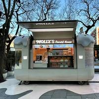 Remorque alimentaire mobile électrique en acier inoxydable avec certification CE, utilisée pour la restauration de vacances, remorque alimentaire pour franchise