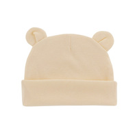 Topi Beanie untuk bayi baru lahir, topi Beanie warna Solid gaya telinga Mickey desain uniseks 0-6 bulan musim panas musim gugur