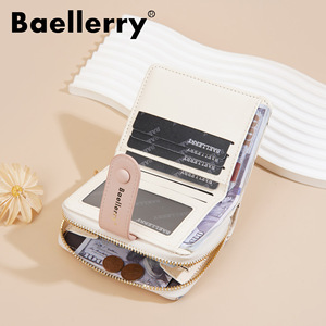 Baellerry Women's Short Wallet With Zipper And Snap Clasp <b>Cute</b> Cartoon <b>Bear</b> Print Multifunctional Everyday Use - Product Image 2