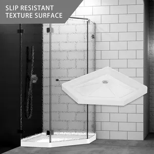 5 Jahre Garantie Badezimmer Maß gefertigte Doppels ch welle mit rutsch fester schwarz-weißer Acryl-Dusch wanne