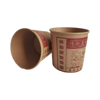 Tasse à soupe en papier kraft jetable étanche de qualité alimentaire à emporter bol à soupe profond et chaud avec logo d'impression personnalisé