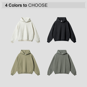 Pulls à capuche personnalisés Sweat-shirt à capuche en coton surdimensionné Sweat à capuche unisexe lourd - Product Image 2