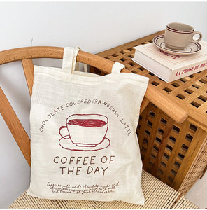 Bolsa <span class=keywords><strong>de</strong></span> Compras <span class=keywords><strong>de</strong></span> <span class=keywords><strong>Tela</strong></span> <span class=keywords><strong>de</strong></span> Lino y Algodón Natural, Impresa, Ligera, Creativa, Cultural, Ecológica, <span class=keywords><strong>de</strong></span> Primera Calidad - Product Image 1