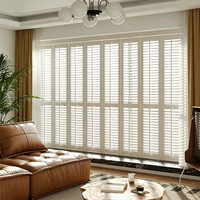 Persianas de Madera Real, Tipo Plantation, de Madera de Tilo, Hechas a Mano, Tamaño Personalizado, Pintadas de Blanco, Estilo Art Deco, para Ventanas Francesas