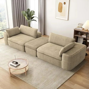 Últimos Productos al por Mayor, Sofá Grande de Tela Sherpa Color Bronceado, Envasado al Vacío, Duradero, para Sala de Estar, Muestras Gratis Disponibles - Product Image 1