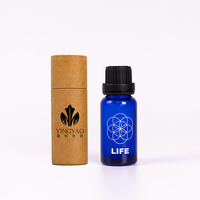 Bouteilles d'huile essentielle en verre personnalisées de 5 ml, 10 ml, 15 ml, 20 ml, 30 ml, 50 ml, 60 ml, rose, bleu, vert, givrées, transparentes, noires mates