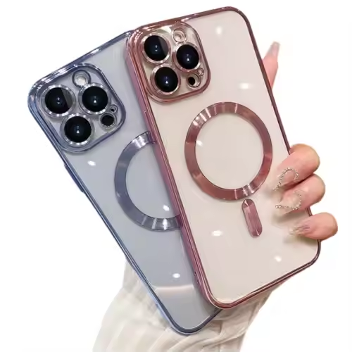 2025 High Quality Phone case for iPhone 16 15 14 Pro Max Electroplate Plated Magnet Shockproof & Safe Mag Cover for Iphone 17